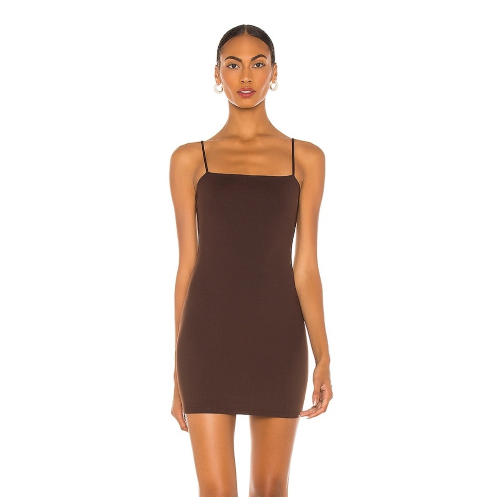 Susana Monoco Thin Strap Mini Dress in Mahogany